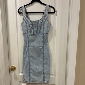 Rewash Light Blue Denim Mini Dress